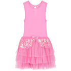 Girls Pink Tulle & Sequin Dress, 1, hi-res