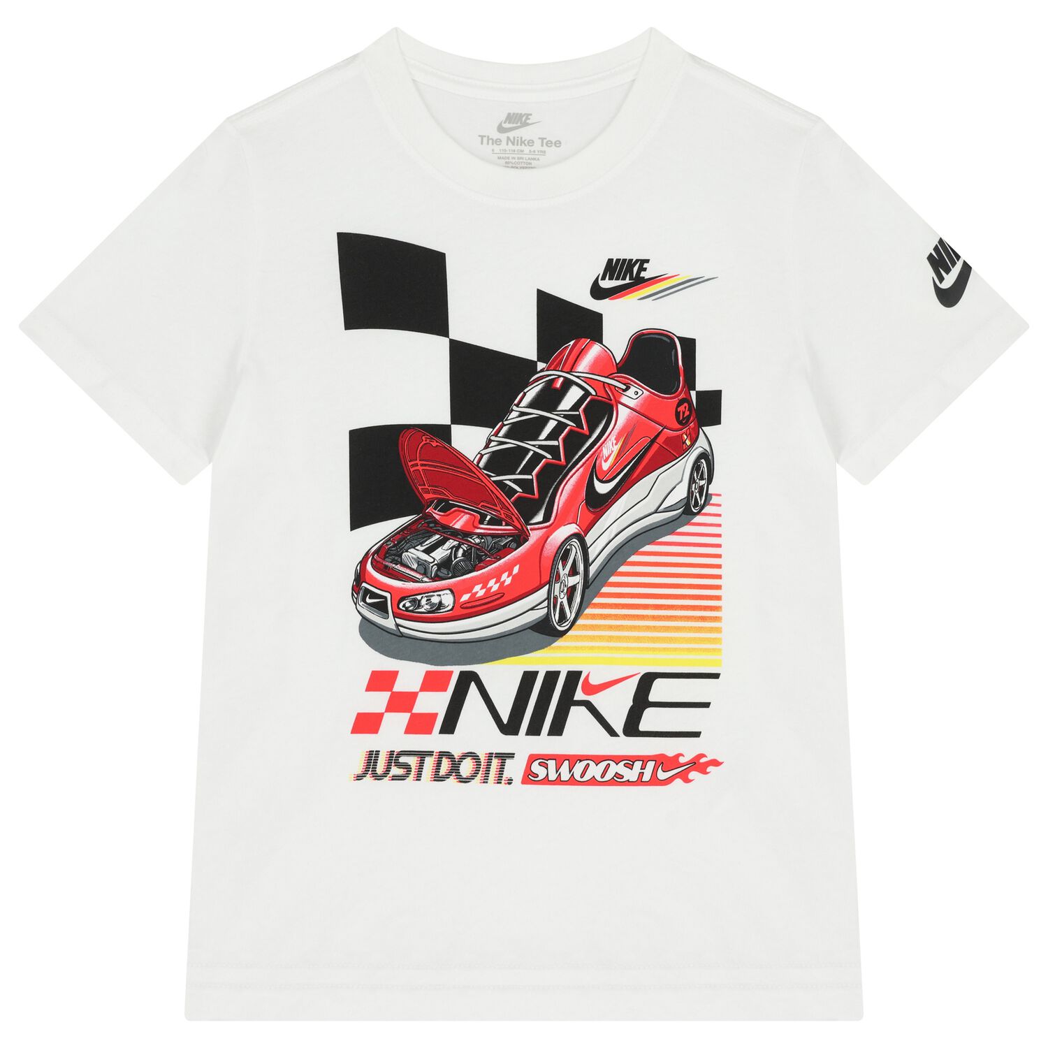 قميص أبيض بشعار للأولاد, 1, hi-res