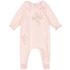 Baby Girls Pink Floral Babygrow, 1, hi-res