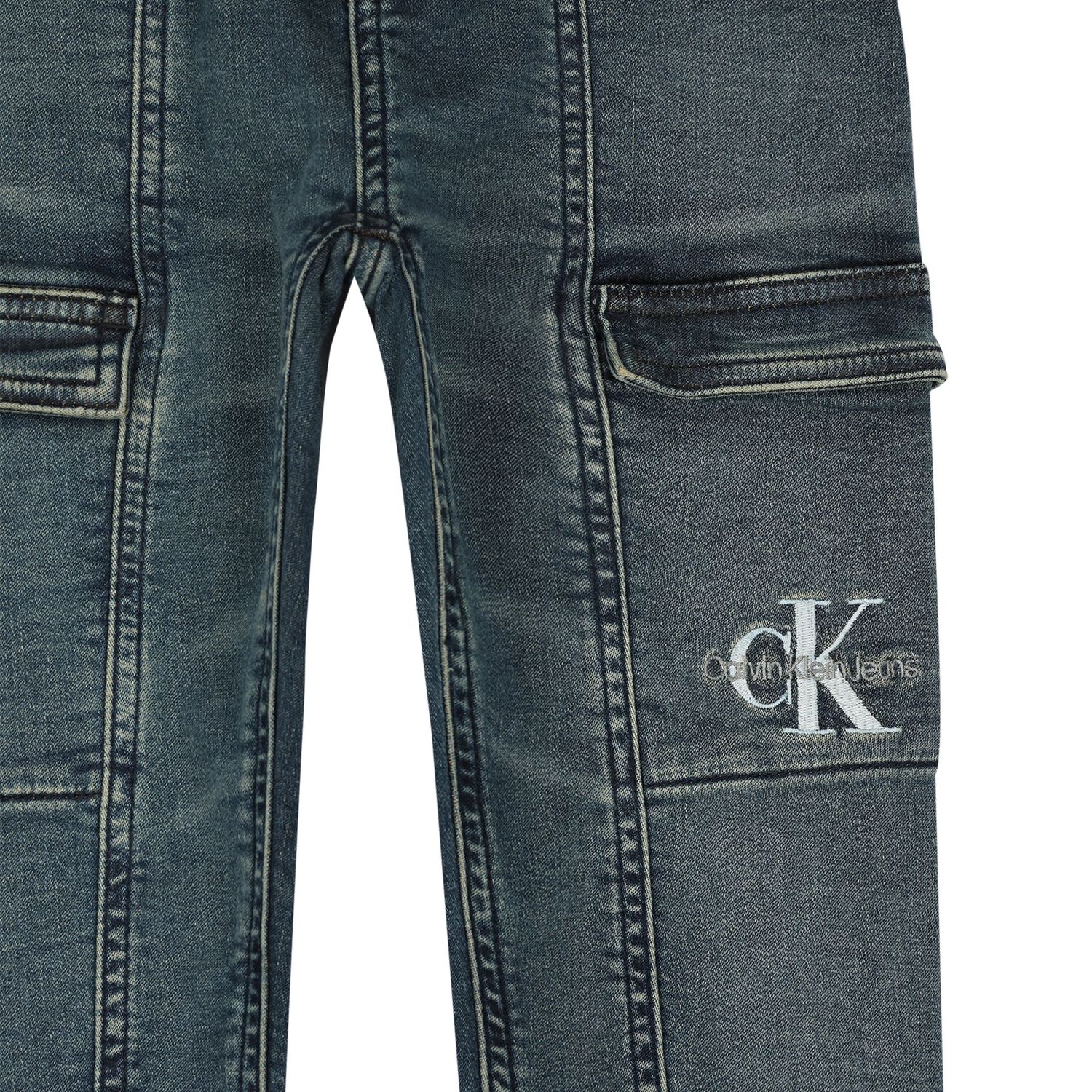 بنطلون أولاد جينز دنيم باللون الأزرق , 1, hi-res