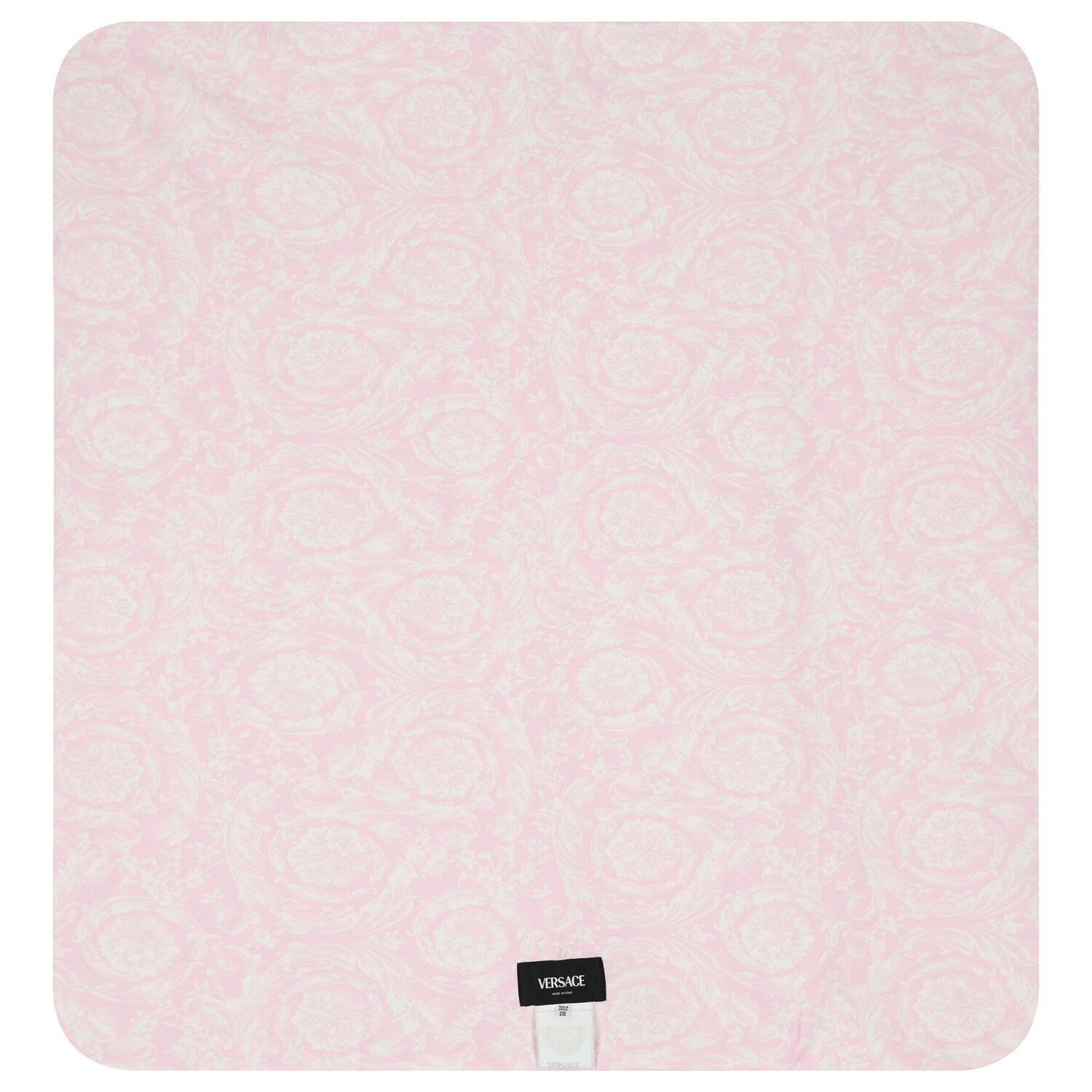 Baby Girls Pink & White Medussa Logo Blanket, 1, hi-res
