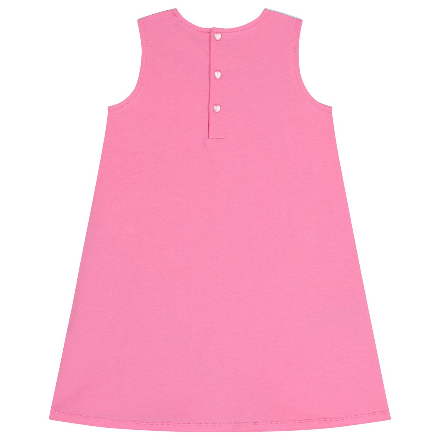 Girls Pink Heart Dress, 1, hi-res