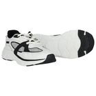 Boys White & Black Logo Leather Trainers, 1, hi-res