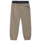 بنطلون رياضى للاولاد باللون البيج والكحلى , 1, hi-res