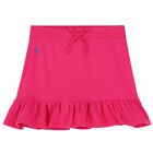Girls Pink Logo Skirt, 2, hi-res