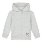 Boys Grey Logo Hooded Top, 1, hi-res