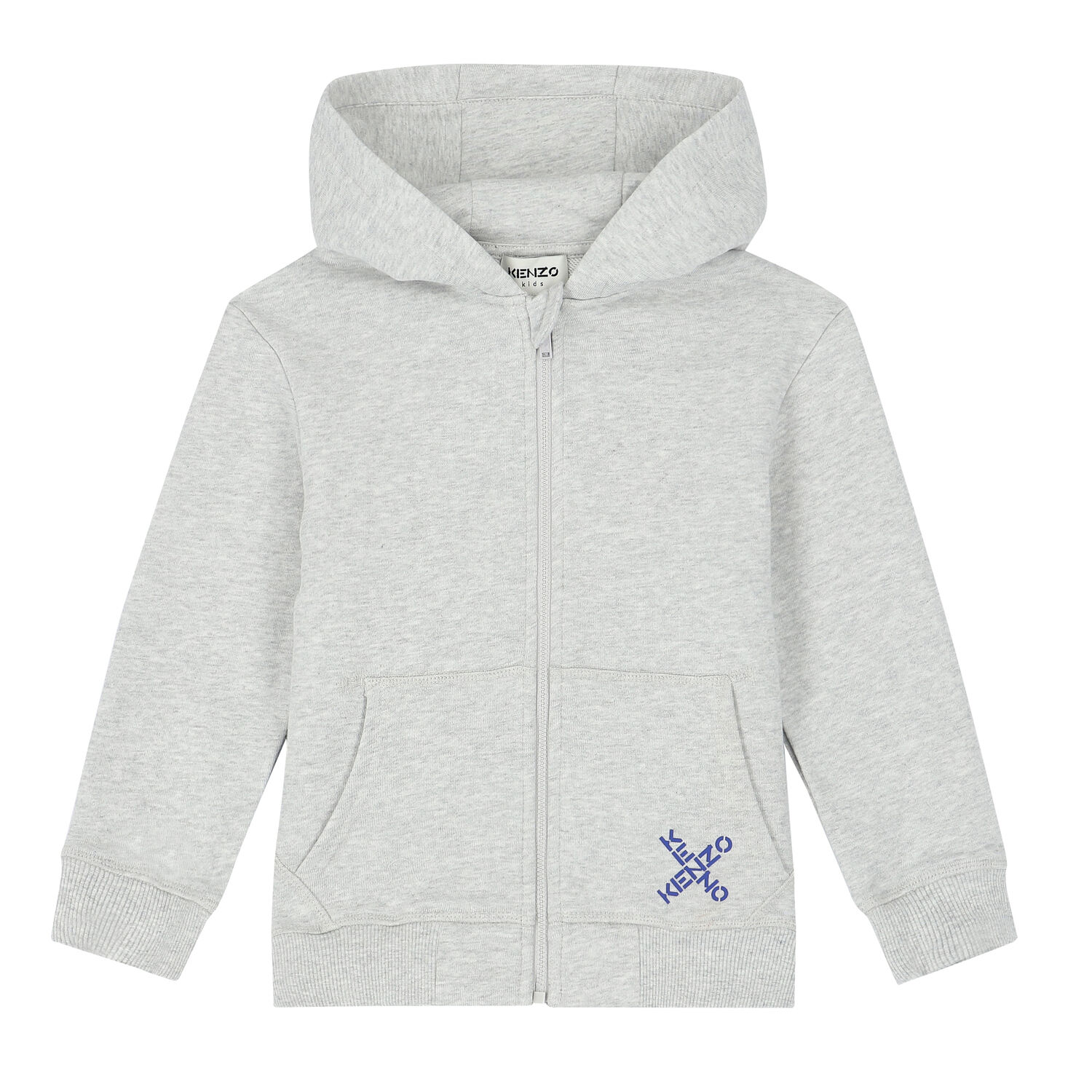 Boys Grey Logo Hooded Top, 1, hi-res image number null
