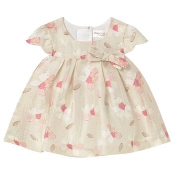 Baby Girls Beige Floral Dress