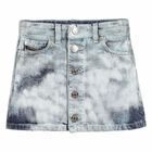 Girls Blue & Silver Mini-Me Skirt, 1, hi-res