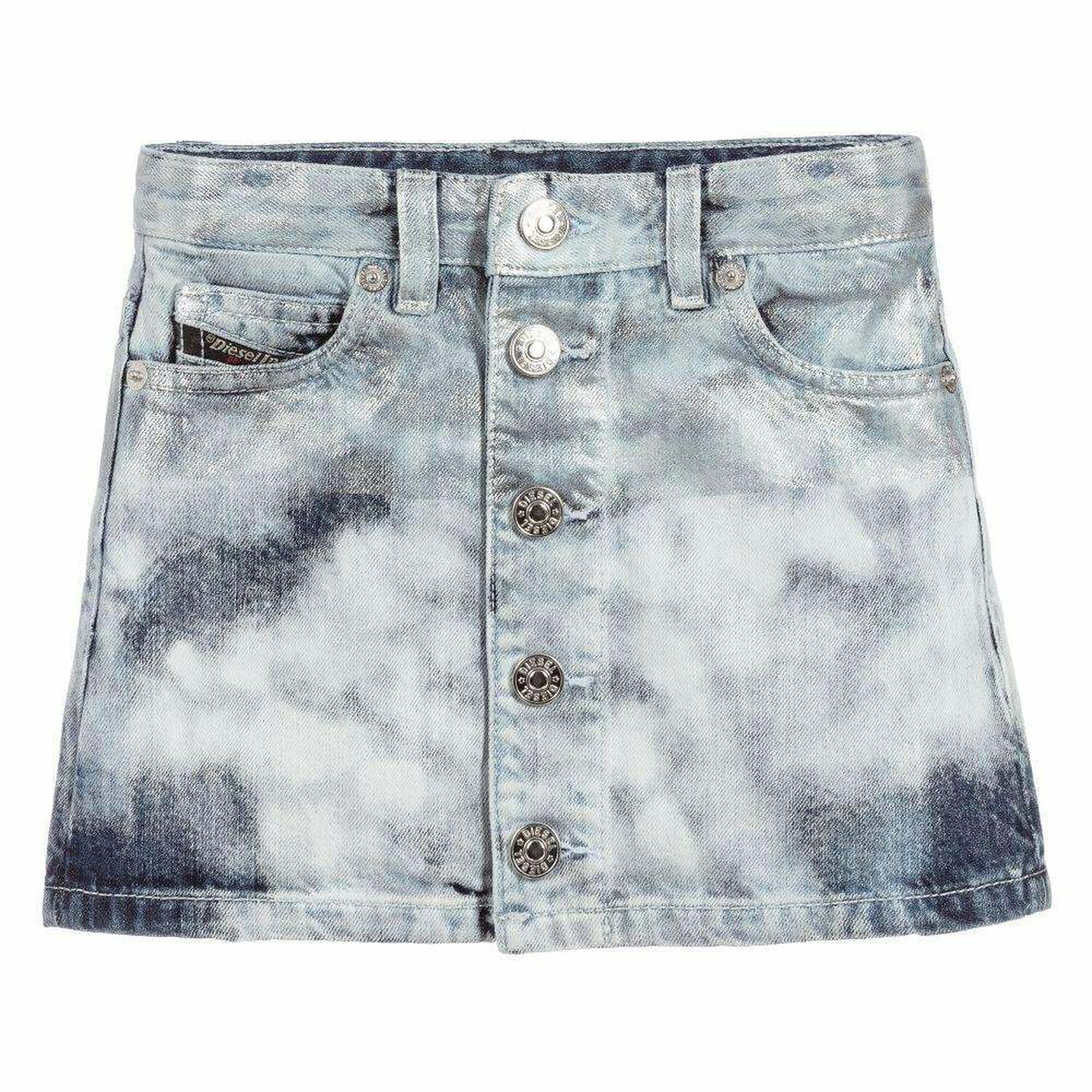 Girls Blue & Silver Mini-Me Skirt, 1, hi-res image number null
