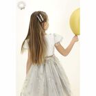 فستان تول باللون الفضى والذهبى للبنات, 1, hi-res