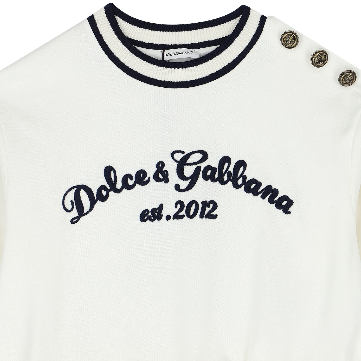 Girls White Logo Dress, 1, hi-res