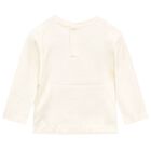 توب بنات بأكمام طويلة بطبعة فيونكة باللون العاجي , 4, hi-res