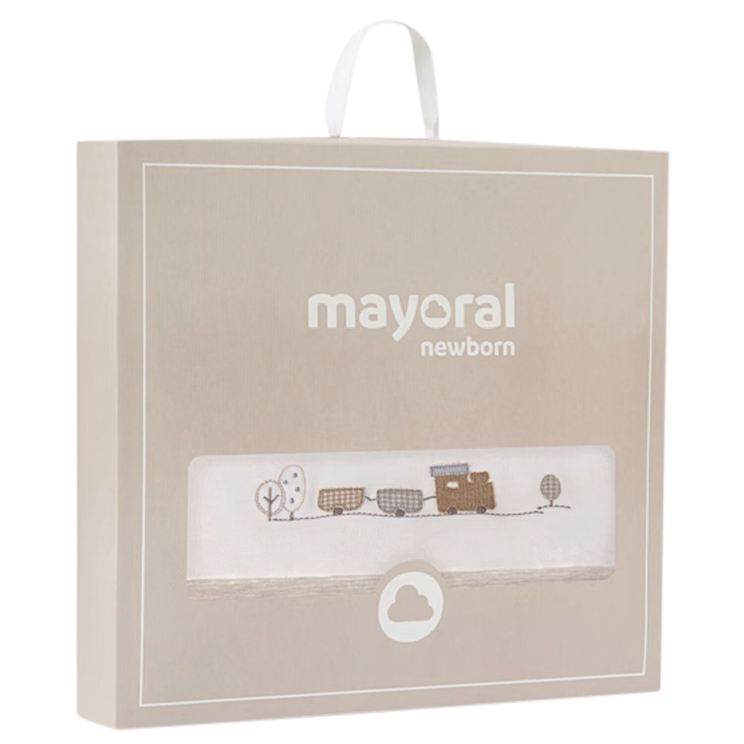 بطانية بطبعة قطار للأطفال باللون البيج, 2, hi-res