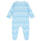 Baby Boys Blue Zig Zag Babygrow , 2, hi-res