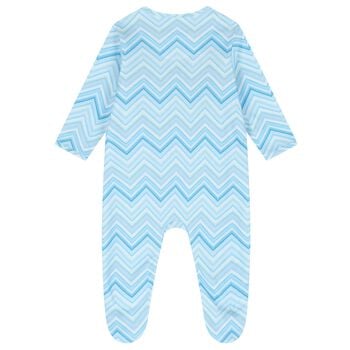 Baby Boys Blue Zig Zag Babygrow 