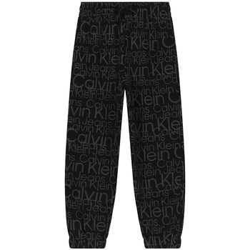 Boys Black Logo Joggers
