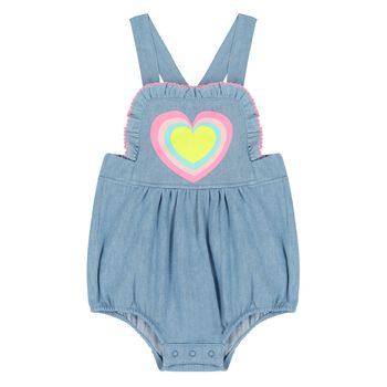 Baby Girls Blue Denim Romper