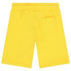 Boys Yellow Teddy Bear Logo Shorts, 4, hi-res