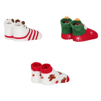 Red & White Baby Socks ( 3-Pack )