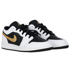 Black, White & Gold Air Jordan 1 Low Trainers, 3, hi-res