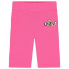 Girls Pink Teddy Bear Logo Shorts Set, 1, hi-res