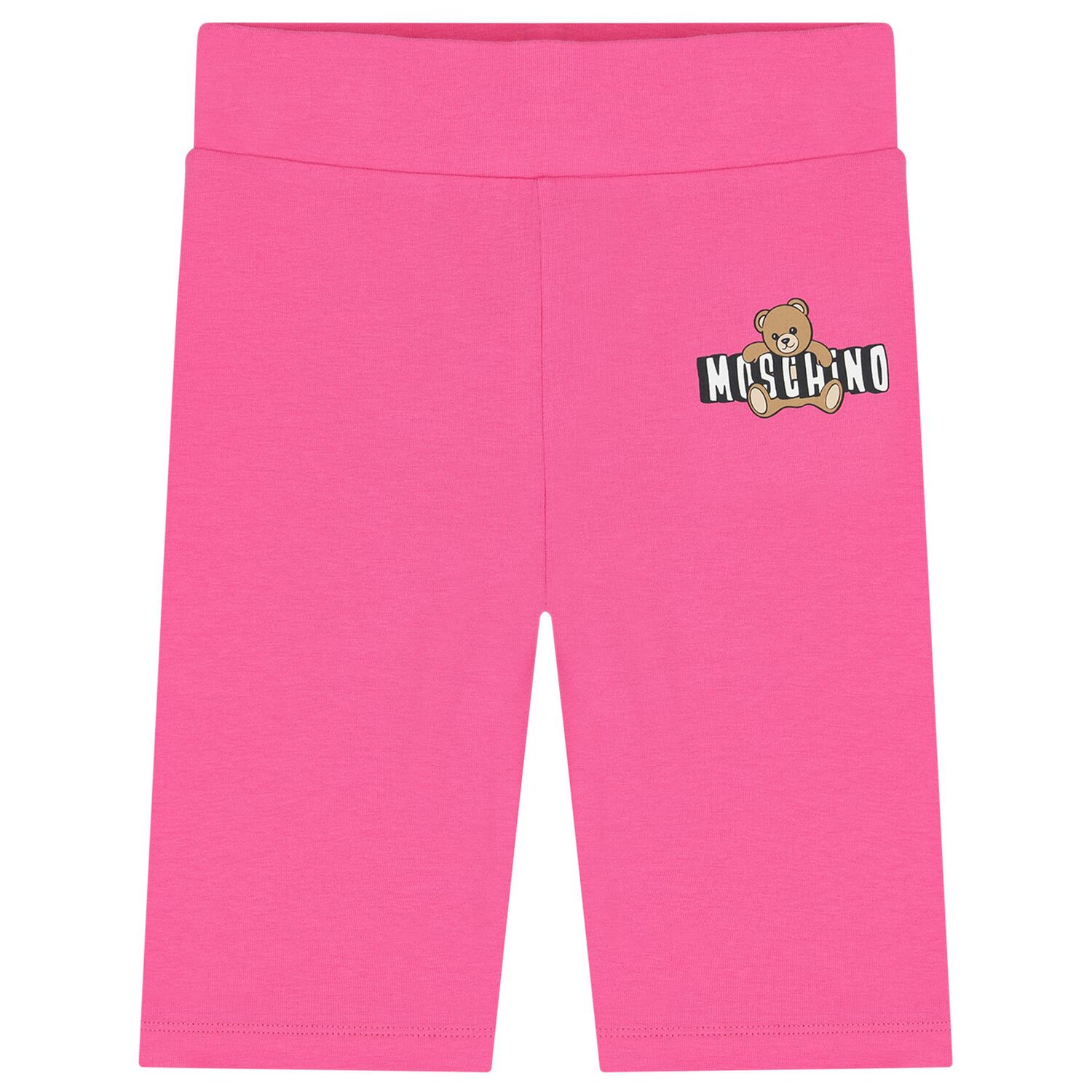 Girls Pink Teddy Bear Logo Shorts Set, 1, hi-res