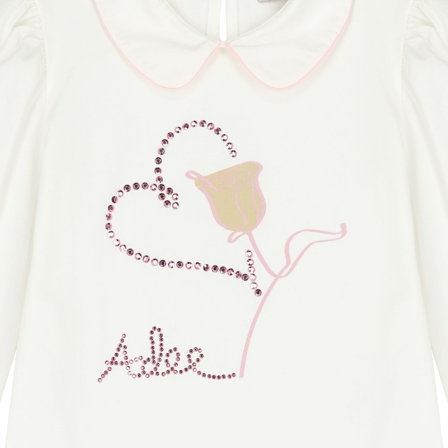 Girls White & Pink Logo Skirt Set , 1, hi-res image number null