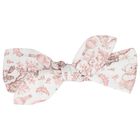 طقم بنات رومبير و ربطة راس أفريكا باللون الوردي والأبيض, 1, hi-res