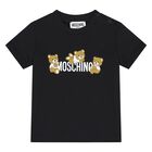 طقم شورت بنات بشعار الدب تيدي باللون الأسود والرمادي , 5, hi-res