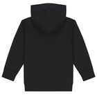 Boys Black & White Logo Hooded Top, 1, hi-res