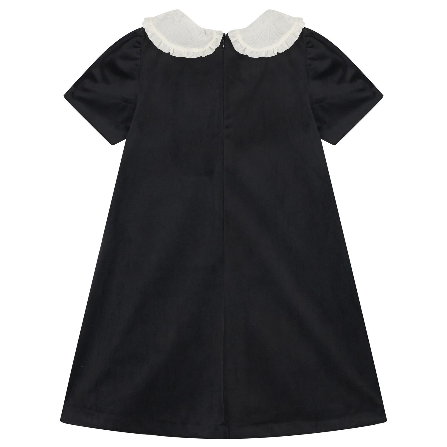 فستان زهري للبنات باللونين الأسود والعاجي, 1, hi-res