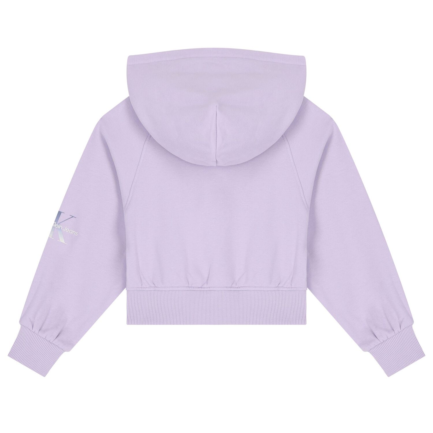 Girls Purple Logo Hooded Zip Up Top, 1, hi-res