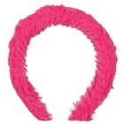 Girls Pink Faux Fur Headband, 1, hi-res
