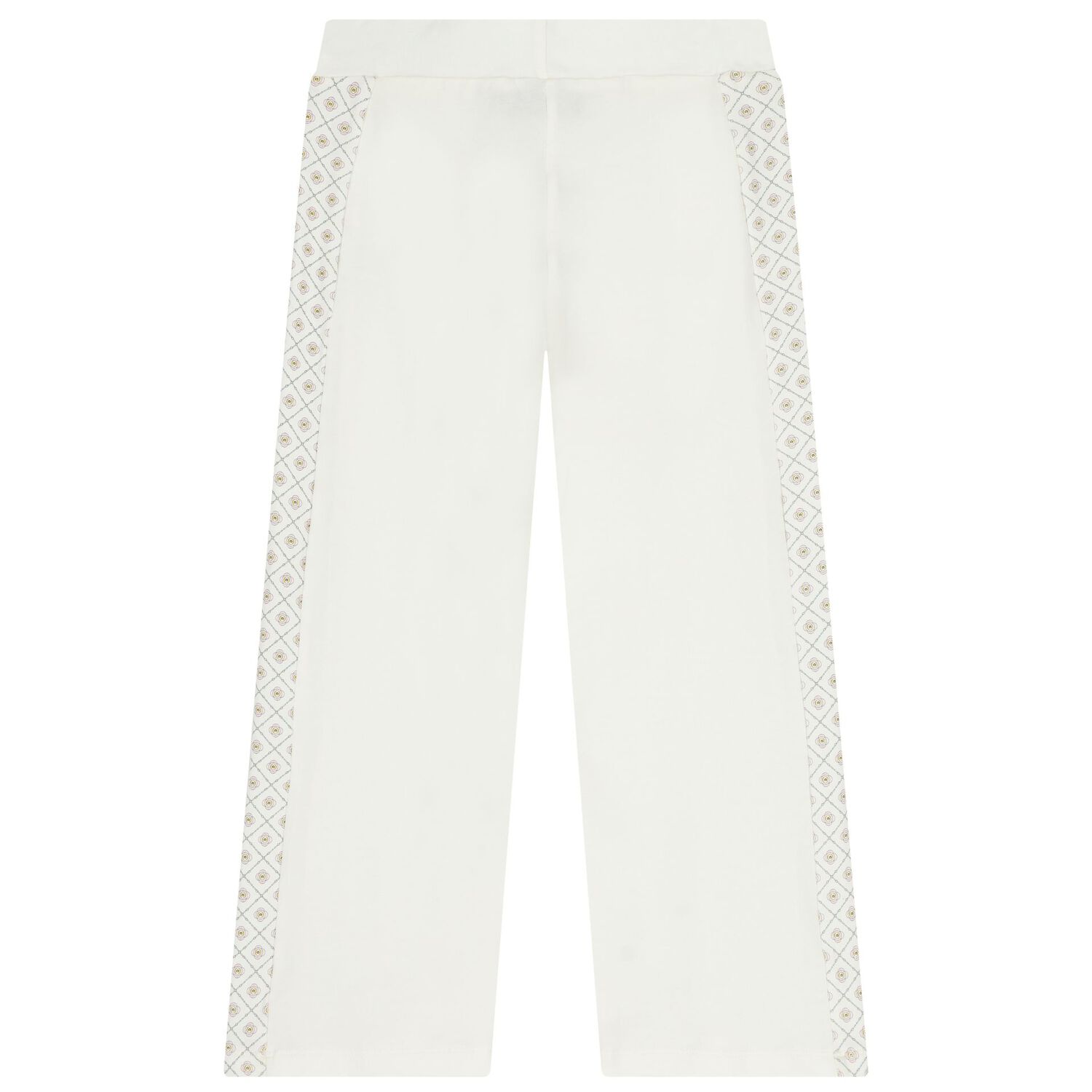 Girls Ivory Logo Trousers, 1, hi-res