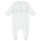 Baby Boys White Logo Babygrow, 3, hi-res