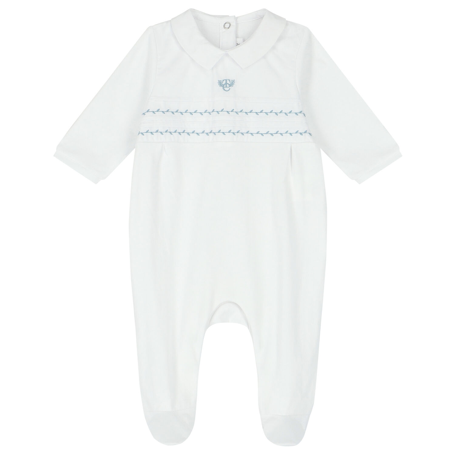 Baby Boys White Logo Babygrow, 3, hi-res