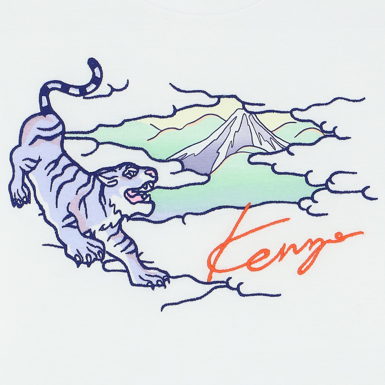 تيشيرت بشعار الفيل باللون الابيض للبنات, 1, hi-res