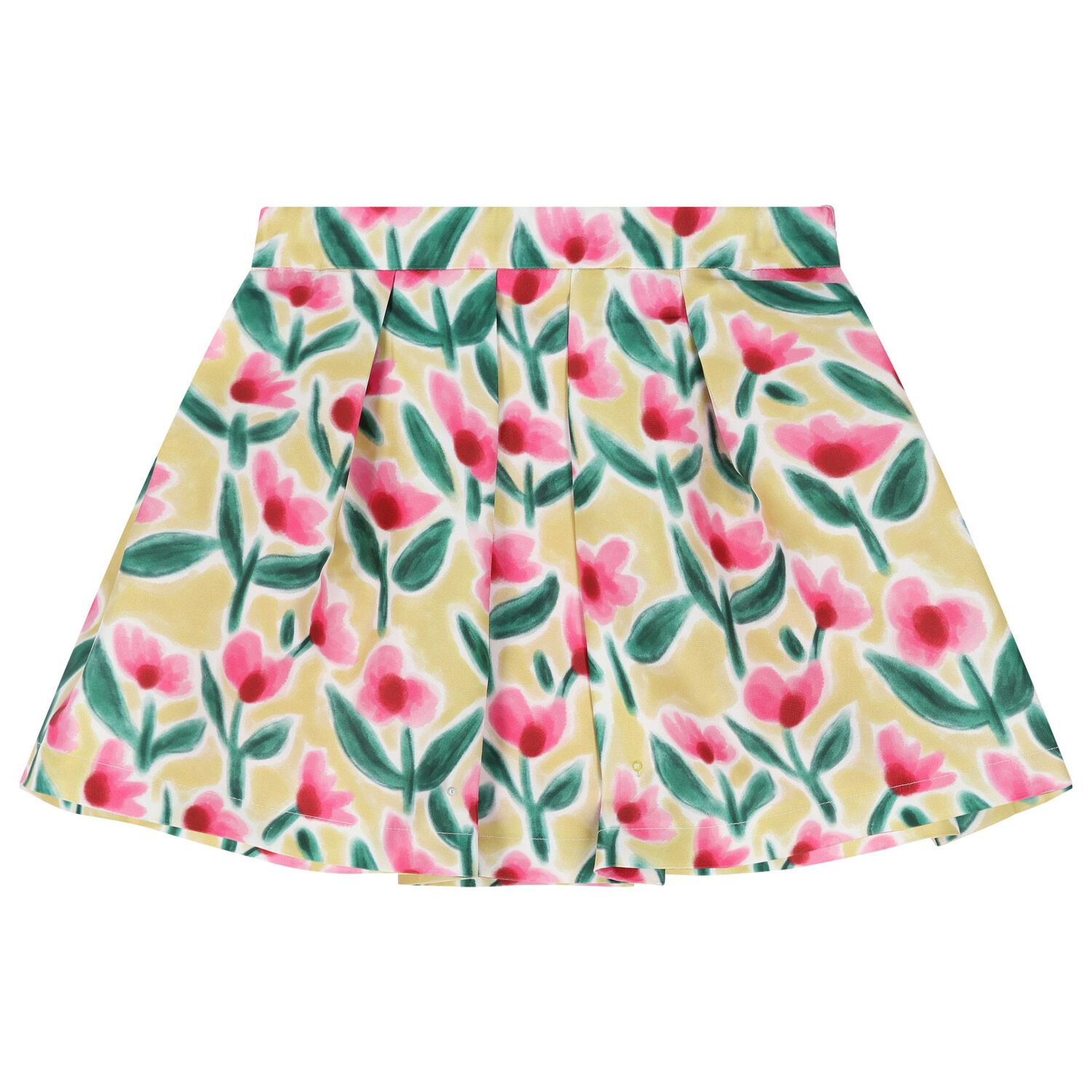 Girls White & Yellow Floral Skirt Set, 1, hi-res image number null