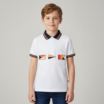 Boys White Polo Shirt