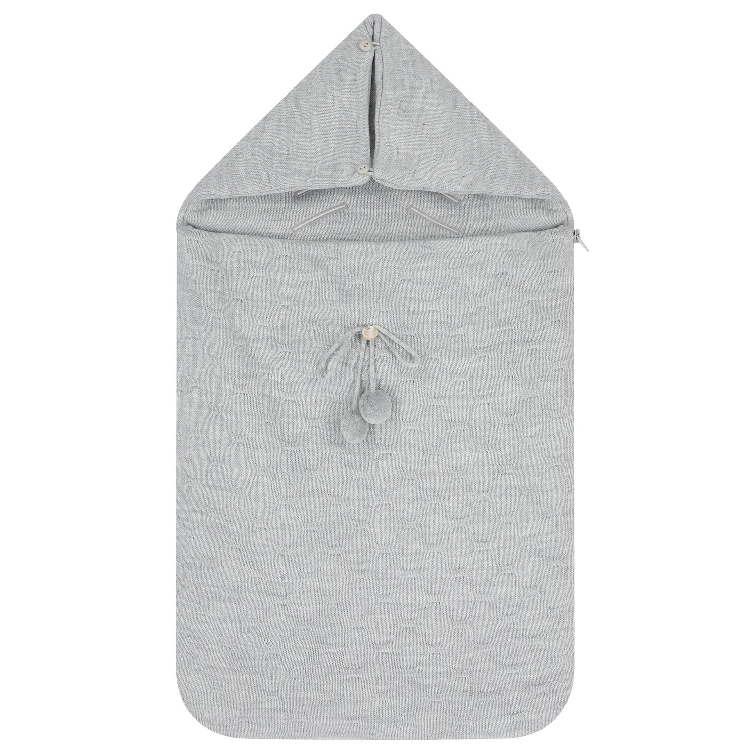 مدس اطفال محبوك باللون الرمادى , 2, hi-res