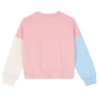 Girls Pink Colourblock Sweatshirt, 1, hi-res