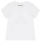 Girls White Ikonik Logo T-Shirt, 2, hi-res