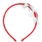 طوق شعر بنات بالزهور باللون الأحمر, 3, hi-res