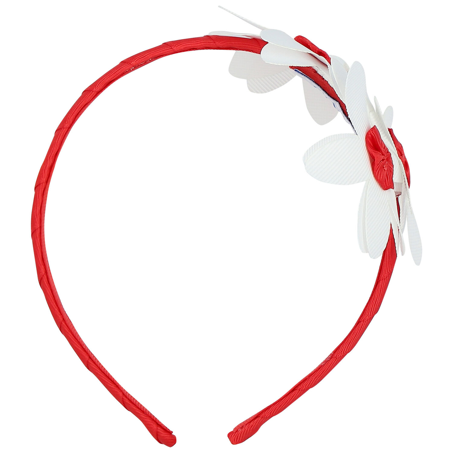 طوق شعر بنات بالزهور باللون الأحمر, 3, hi-res