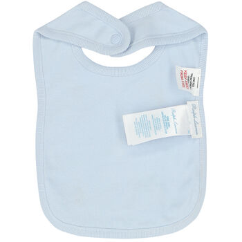 Baby Boys Blue Logo Bib