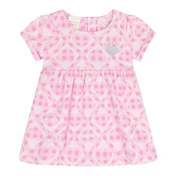 Baby Girls Pink Bodysuit Dress