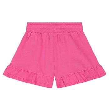 Girls Pink Teddy Bear Shorts