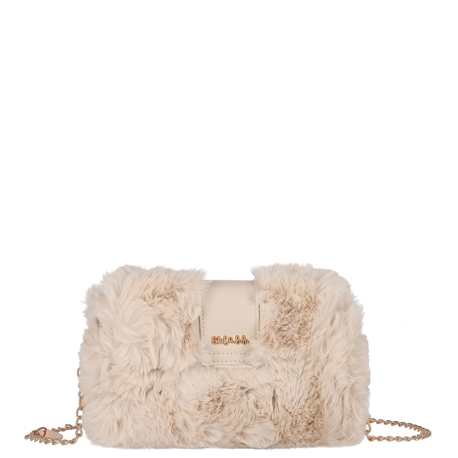 Girls Ivory Faux Fur Handbag ( 21cm ), 1, hi-res