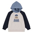 Younger Boys Beige & Blue 3 Piece Tracksuit, 2, hi-res